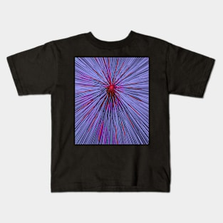 A colorful hyperdrive explosion - lilac with red highlights version Kids T-Shirt